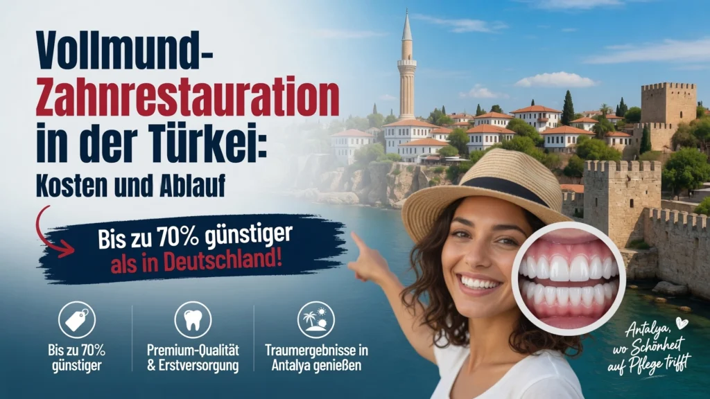 Vollmund-Zahnsanierung in der Türkei: Was sie kostet und wie sie abläuft
