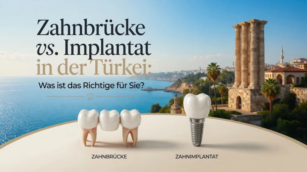 Zahnbrücke vs. Implantat in der Türkei: Was ist richtig für Sie?