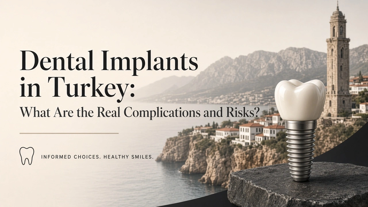 Cover image about real complications and risks of dental implants in Turkey