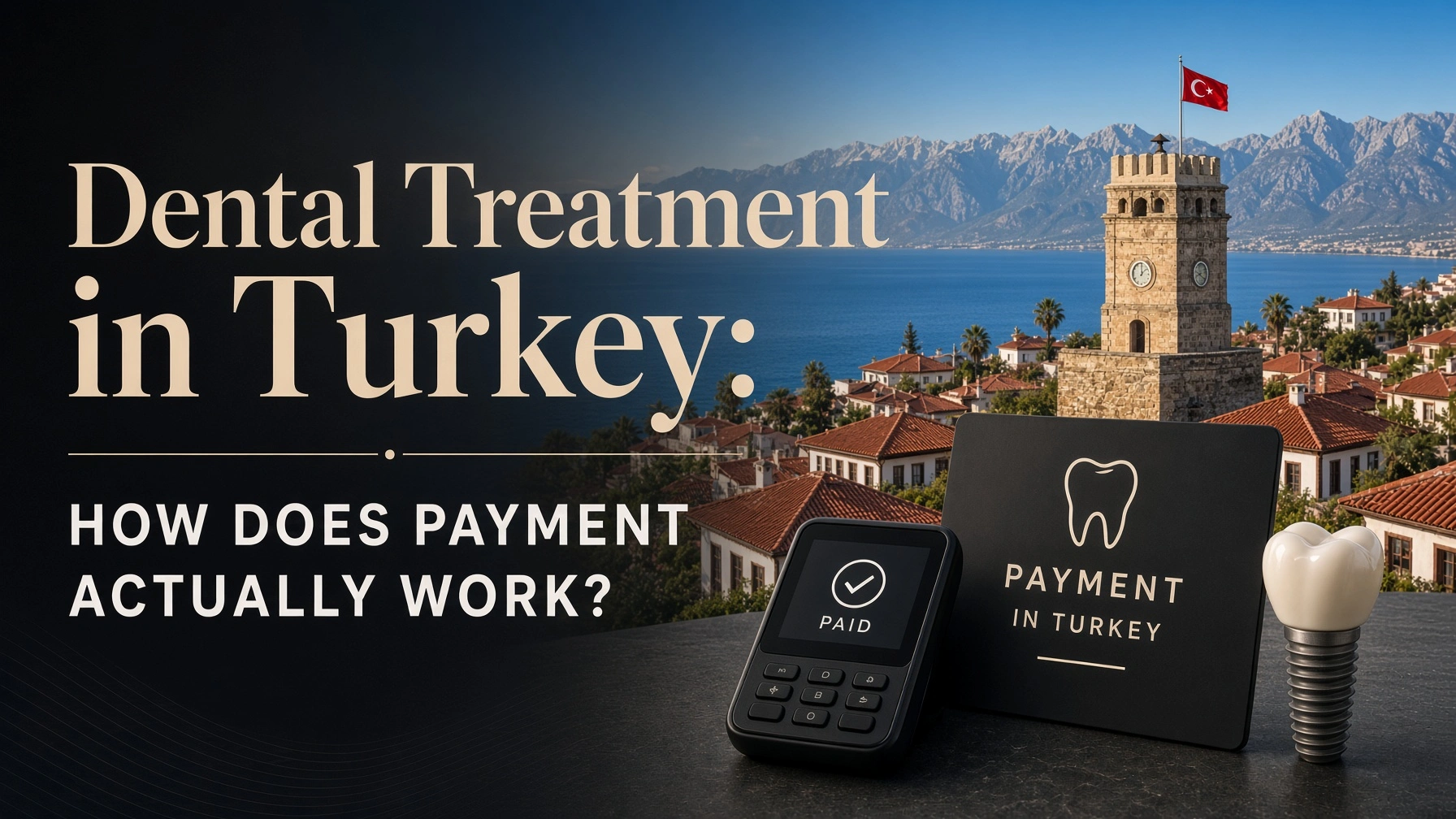Cover image explaining how payment works for dental treatment in Turkey