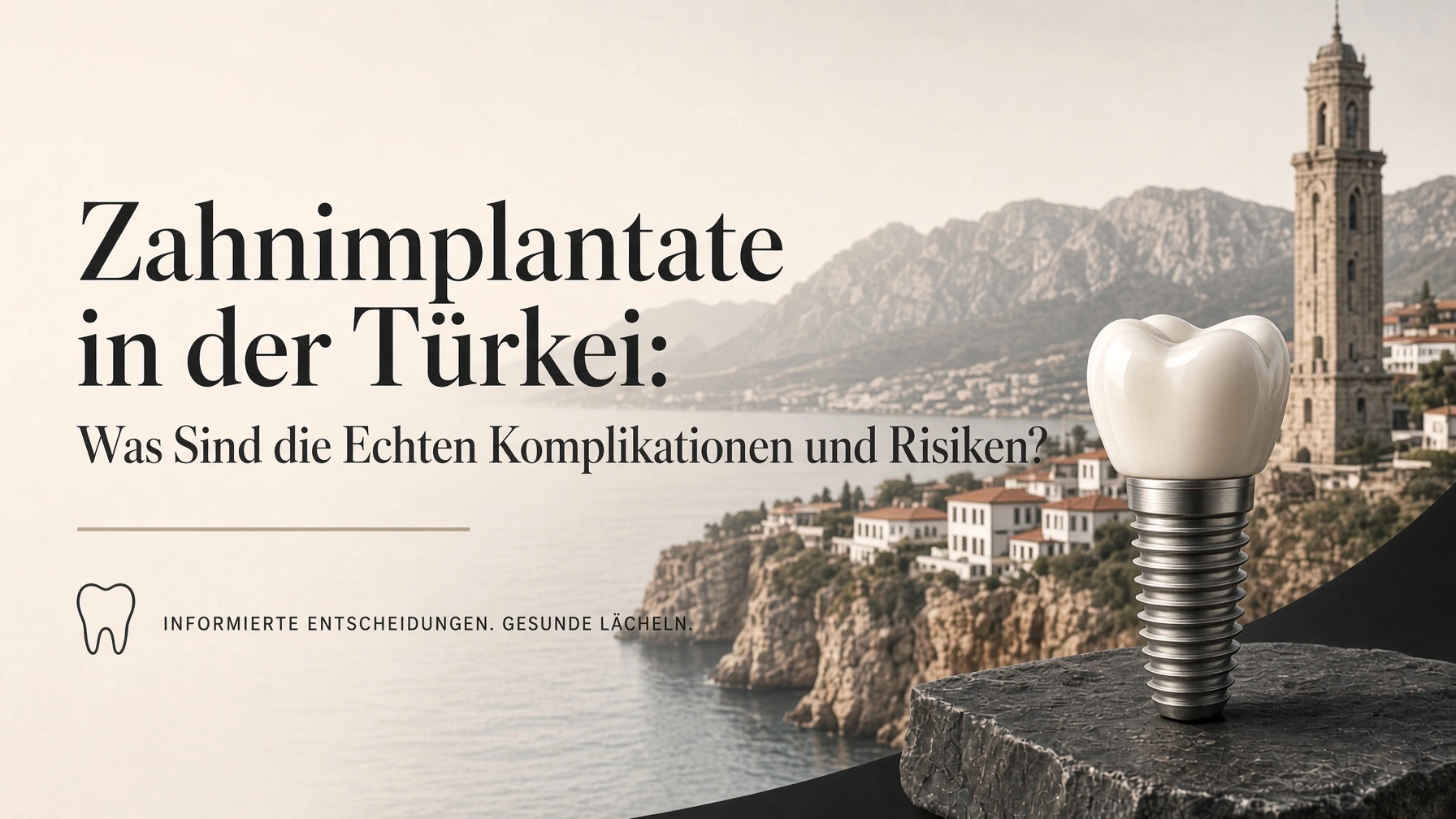 Titelbild zu echten Komplikationen und Risiken von Zahnimplantaten in der Türkei