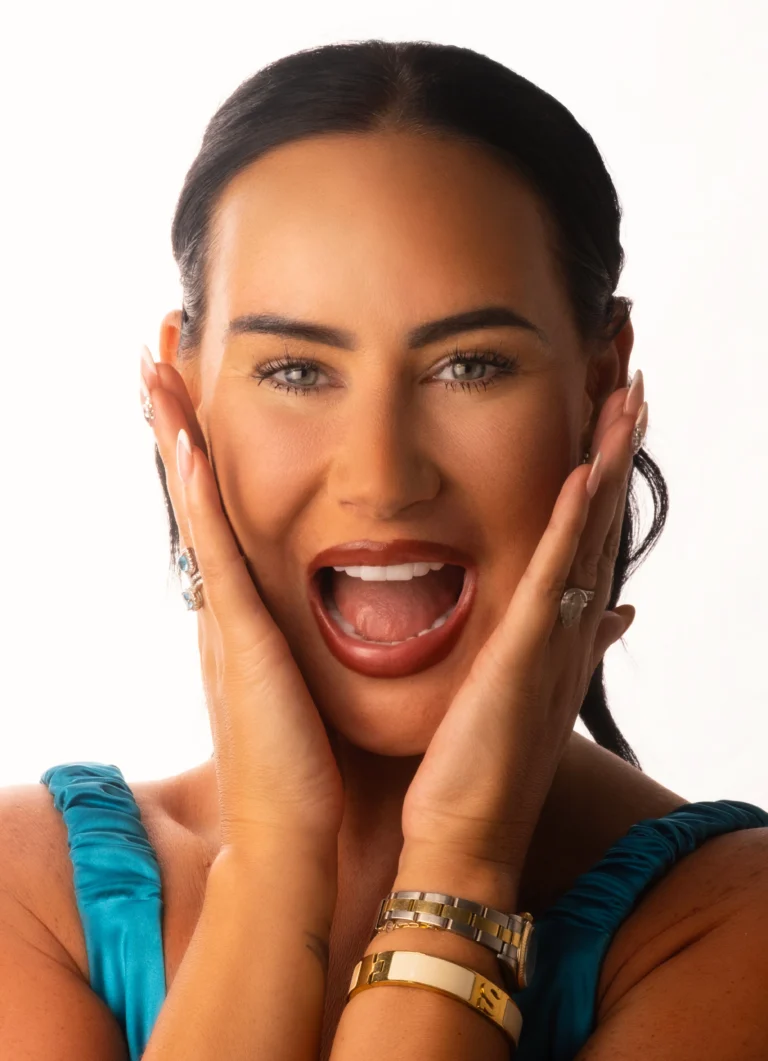 Portrait of a smiling patient showing the outcome of a cosmetic smile transformation in Antalya